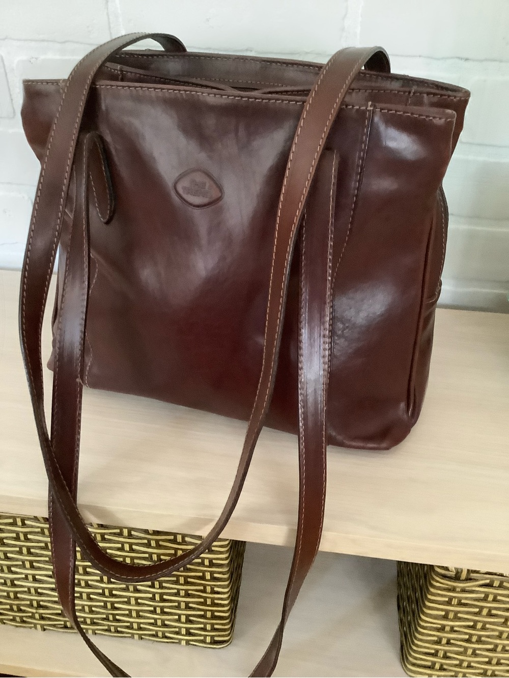 Vintage-THE TREND Brown Leather Shoulder Bag